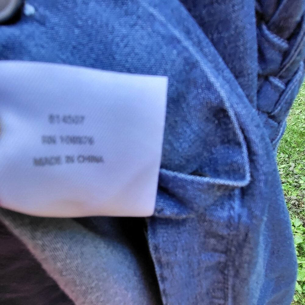 Women's Sleeveless Denim Button-Down Maxi Dress Braided Belt G By Giuliana M NWT - Picture 11 of 15